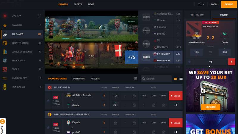 Các loại kèo cược phổ biến khi chơi Dota 2