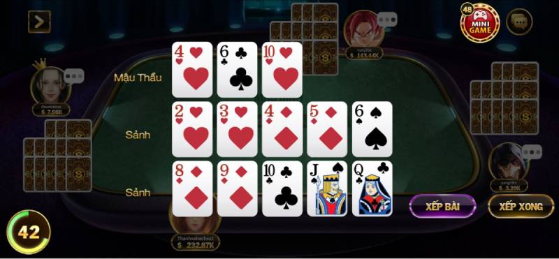 Cách chia bài trong mậu binh