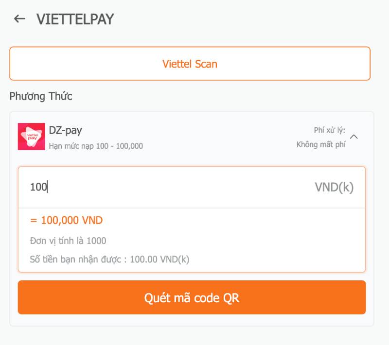 ViettelPay – Nạp nhanh, an toàn cho thuê bao Viettel